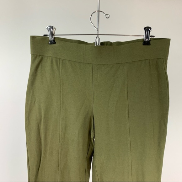 NWT Eileen Fisher Olive Green Washable Stretch Crepe Pants Small S - Picture 3 of 11